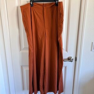 Cider Wide Leg Pants in Rust Orange